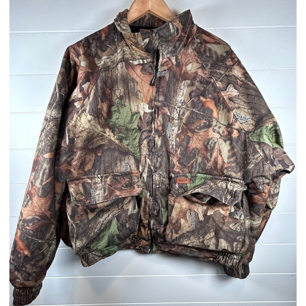 Woolrich Outdoor Guide Collection Camouflage Jacket Men's Large Full Zip Pockets